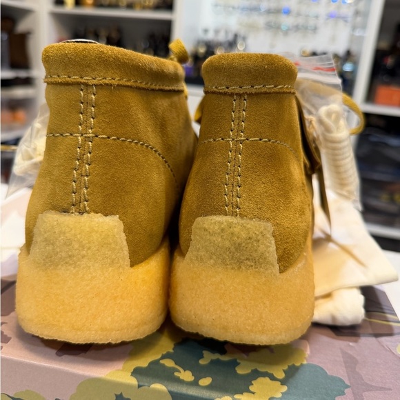 Clarks Mustard Suede Rossendale Shoes main image 10